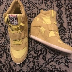 ASH Bowie Yellow Sneaker Wedges